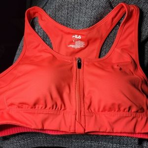 3/$15 or 5/$20  FILA Sports zip front sports bra size xl